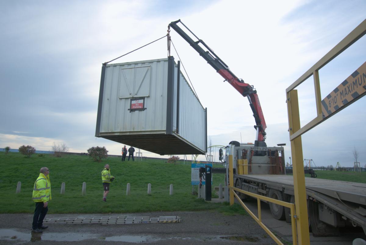 Site office moving in